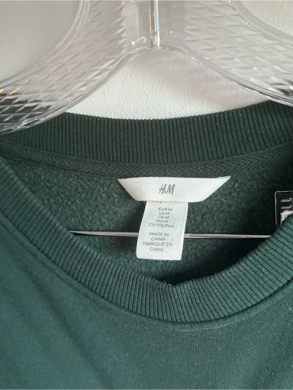 H&M Le Marais Paris Forest Green Sweatshirt size M - Picture 5 of 5